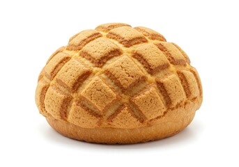 melon pan sweet bun with crisscross cookie