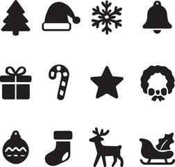 christmas icons set