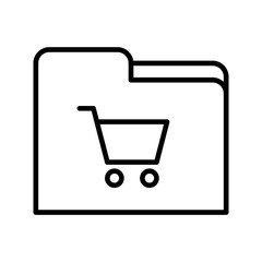 Shopping icon vector. Online shopping Illustration sign. Purchases symbol. Sale logo.