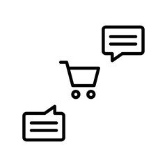 Shopping icon vector. Online shopping Illustration sign. Purchases symbol. Sale logo.