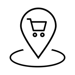 Shopping icon vector. Online shopping Illustration sign. Purchases symbol. Sale logo.