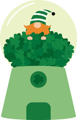 Lucky St. Patrick's Day Gnome in Shamrock Globe