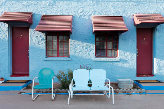 Tucumcari,New Mexico. Famous Blue Swallow Motel on Route 66