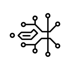 Technology Icon Abstract Circuit Board Inspired Design