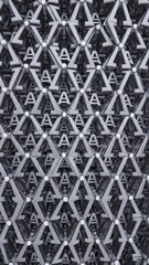 Abstract Geometric Pattern in Metallic Finish Texture 3D Modern. Concept featuring abstract, geometric, pattern, metallic, texture.