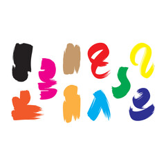 A collection of Brush-stroke inspired thick irregular form.