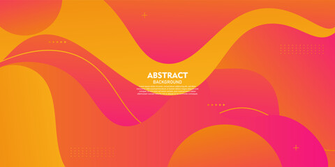 Modern abstract background with orange waves and pink gradient. Simple background design for banners, brochures, presentations, and business cards. Vector EPS10