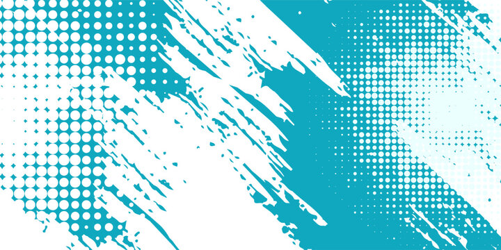 Dots halftone white and blue color pattern gradient grunge texture background. style simple