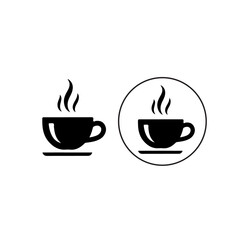 Obraz premium Cup of coffee icon Coffe or tea cups vector icon collection. Cup hot icons design.