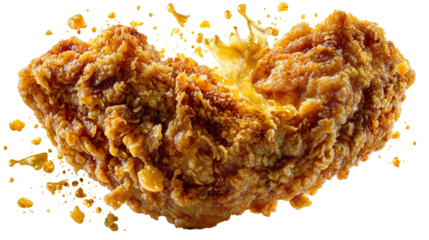 Crispy Chicken Wing Splendor: Capture the irresistible allure of a perfectly fried chicken wing, its golden-brown crust glistening enticingly.