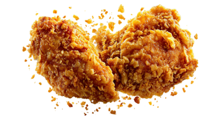 Crispy Chicken Wings: Appetizing shot of golden, crispy chicken wings, each with a delectable, textured crust, ready to satisfy any craving.