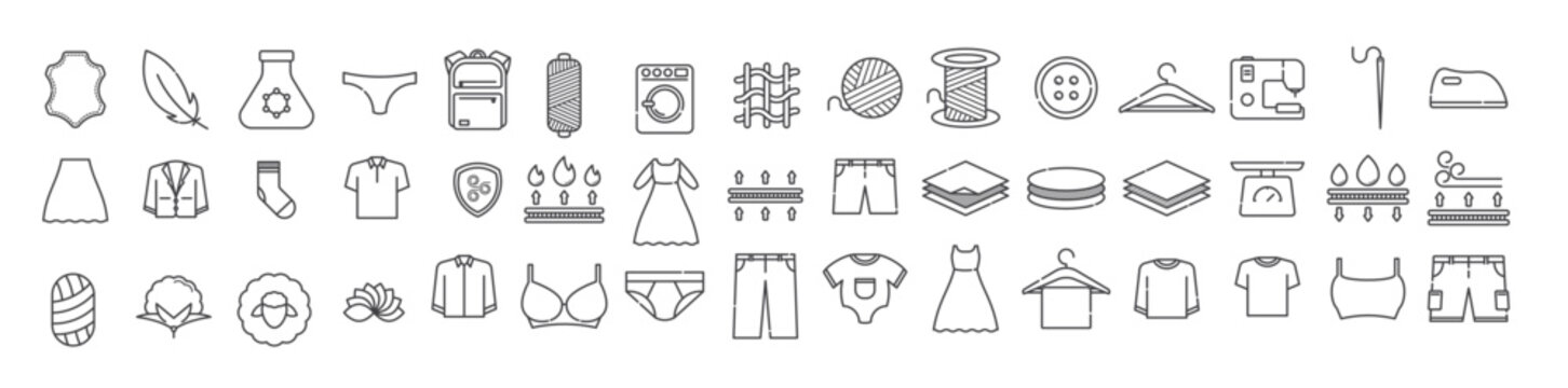 textile icon outline