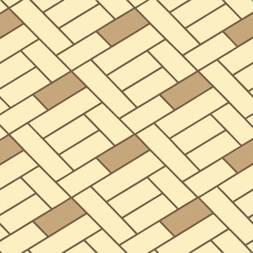 basket weave tile pattern with beige and brown rectangles in diagonal interlocking geometric design