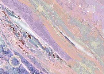 Fototapeta premium Purple Ink Marble Art