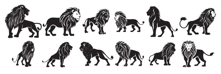  lion king silhouette black logo animals silhouettes icons  © Asmans