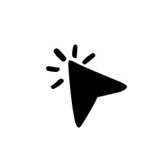 Mouse Cursor Click Icon Silhouette
