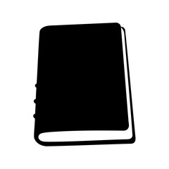 Silhouette of a Closed Hardcover Book, Symbolizing Knowledge and Learning Experiences