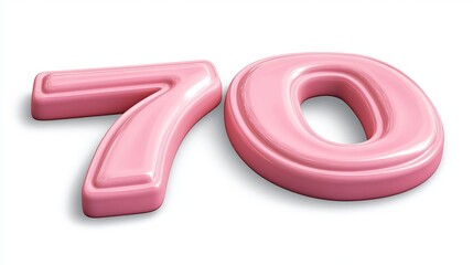 Light Pink Birthday Number for Celebrations and Anniversaries, Perfect Decorative Element for Events