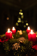 Cozy Candle-Lit Christmas Table with Festive Holiday Decor