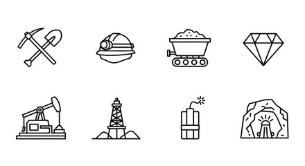 Mining industry icons © Torikul