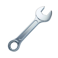 Shiny adjustable wrench on black background for repair and DIY projects