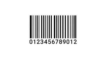 Standard barcode illustration with numerical sequence for universal product identification