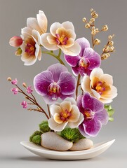 Timeless orchid flower decor artistic design high resolution image