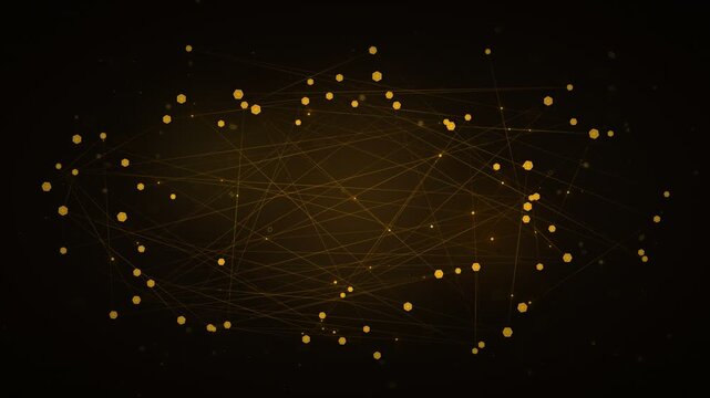 Blockchain Network Nodes Connection - Cryptocurrency Transaction Visualization