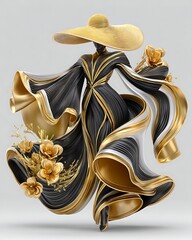 Modern fashion gown sculpture elegant luxury high resolution picture