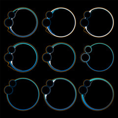 Badge template for logo and sticker