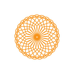 abstract orange floral sphere.