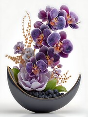 Modern orchid flower arrangement minimalist style high resolution image