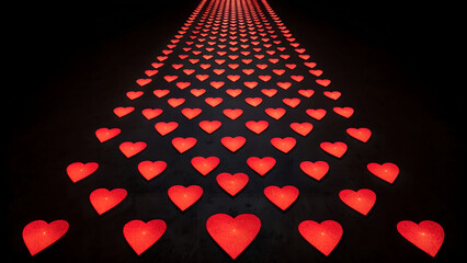 red heart background