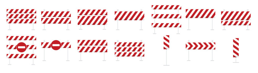 caution tape surrounding barriers hurdles and road block © Aouaj