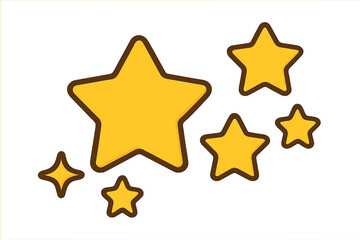 Obraz premium Golden Stars on a Gradient Background