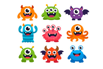 Cute Cartoon Monsters Collection
