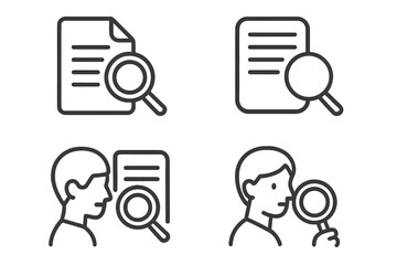 Search and investigation icons