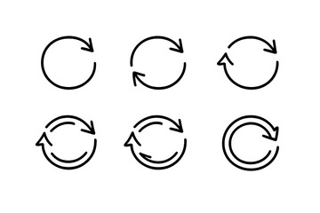 Set of refresh and recycle icons