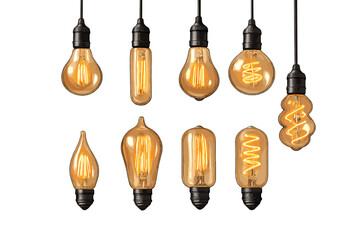 Collection of Vintage Edison Light Bulbs