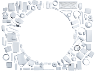 Minimalist Office Supplies Frame 