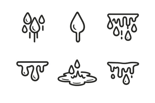 Collection of water drop icons