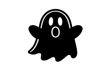 Fototapeta premium Abstract ghost silhouette on yellow background