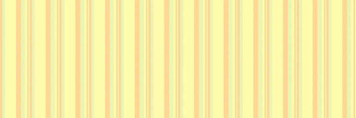 Obraz premium Oepeat background seamless textile, trendy stripe vertical fabric. Raterial vector pattern texture lines in yellow and orange colors.