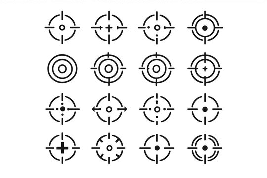 Collection of crosshair icons