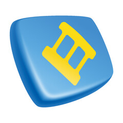 Social media icon. Speech bubble for online social media in modern and minimalist design. Perfect for websites, apps, and presentations. Cartoon design symbol isolated on white background