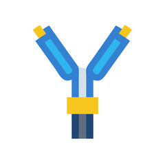 Flat design illustration of immunoglobulin antibody on black background