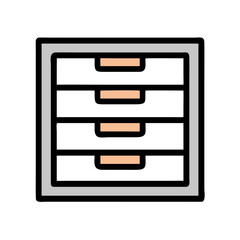 Abstract square icon with horizontal lines on black background