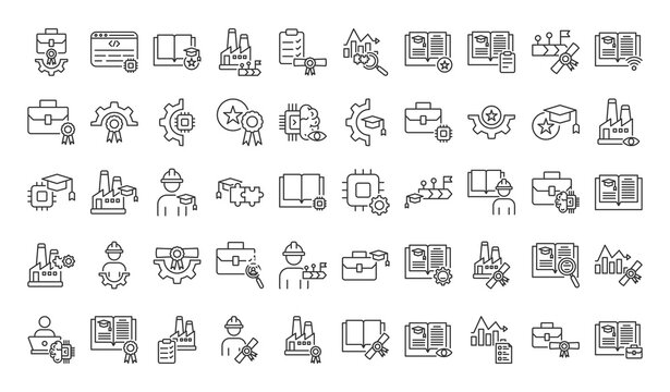 icon pack expertise creative outline vector style for business education technology branding presentation digital marketing professional design resources suitable for websites apps and modern projects
