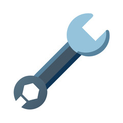 Stylized Wrench Tool on Black Background Illustrating Engineering
