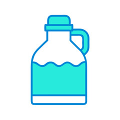 Cartoon illustration of water in a glass jug icon